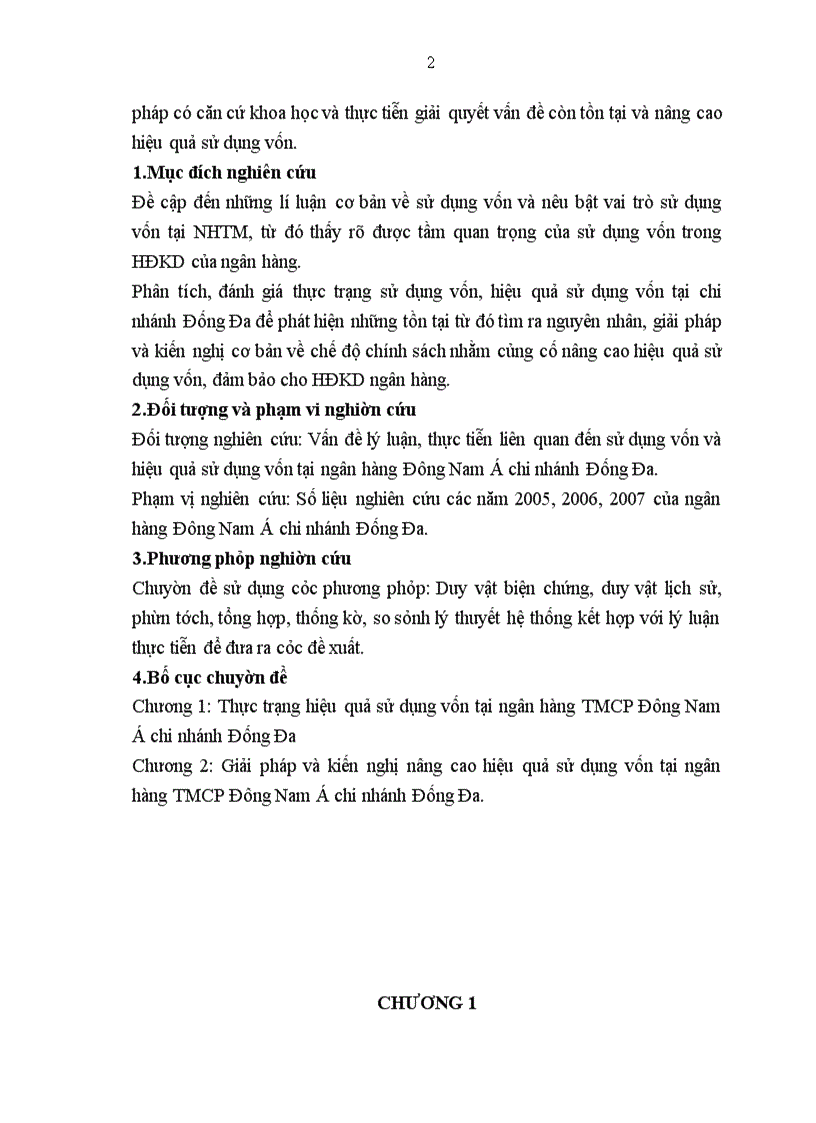 image for page Một số giải pháp chủ yếu nhằm nâng cao hiệu quả sử dụng vốn tại ngân hàng TMCP Đông Nam Á chi nhánh Đống Đa