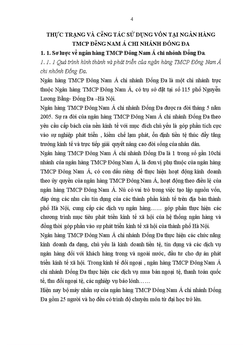 image for page Một số giải pháp chủ yếu nhằm nâng cao hiệu quả sử dụng vốn tại ngân hàng TMCP Đông Nam Á chi nhánh Đống Đa