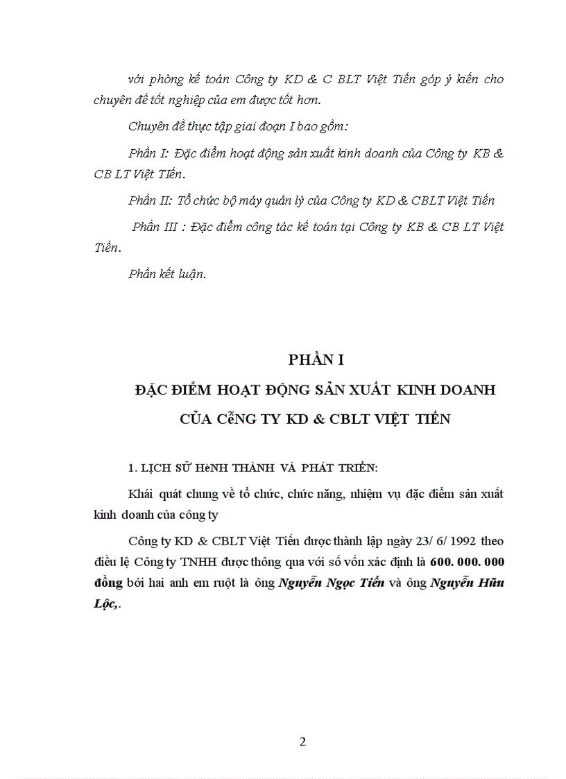 image for page Đặc điểm công tác kế toán tại Công ty KB&CB LT Việt Tiến