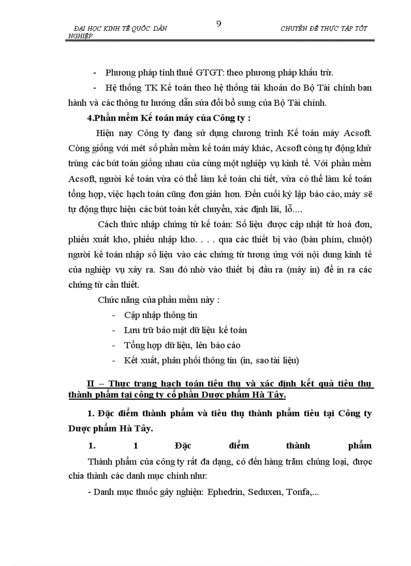image for page Hoàn thiện Hạch toán tiêu thụ thành phẩm và xác định kết quả tiêu thụ ở Công ty cổ phần Dược phẩm Hà tây