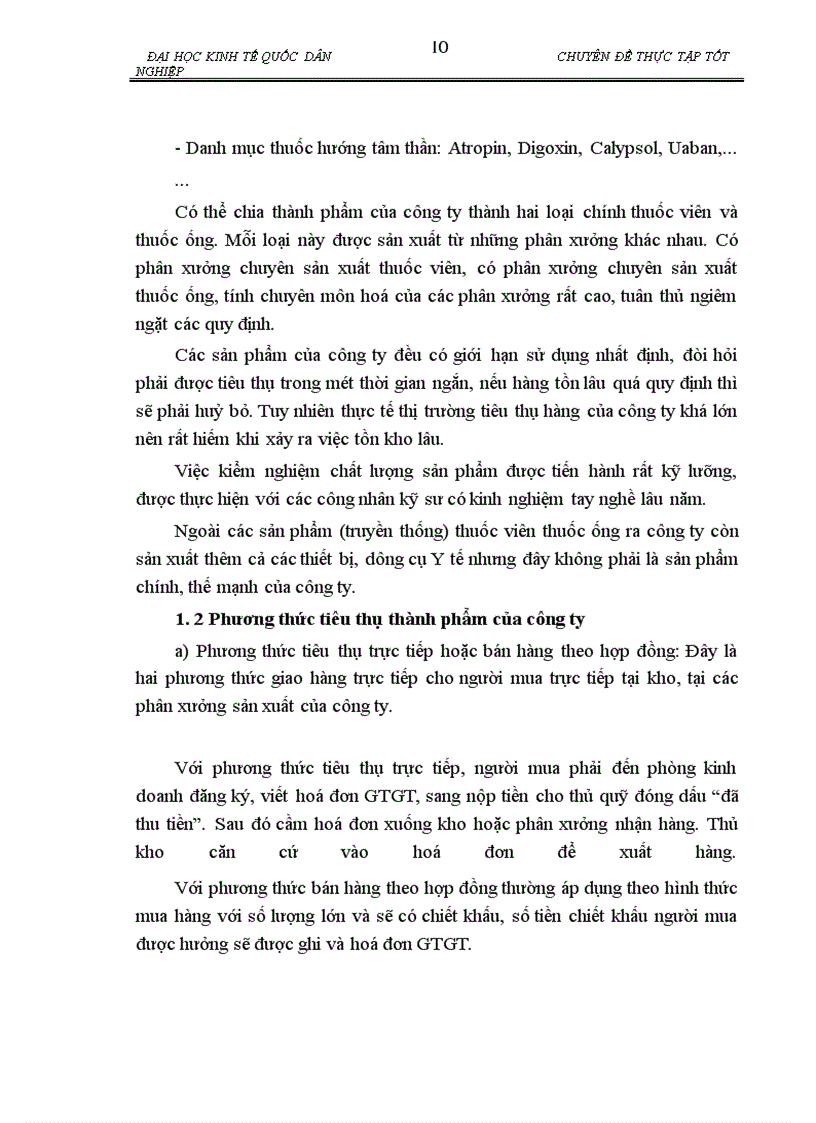 image for page Hoàn thiện Hạch toán tiêu thụ thành phẩm và xác định kết quả tiêu thụ ở Công ty cổ phần Dược phẩm Hà tây