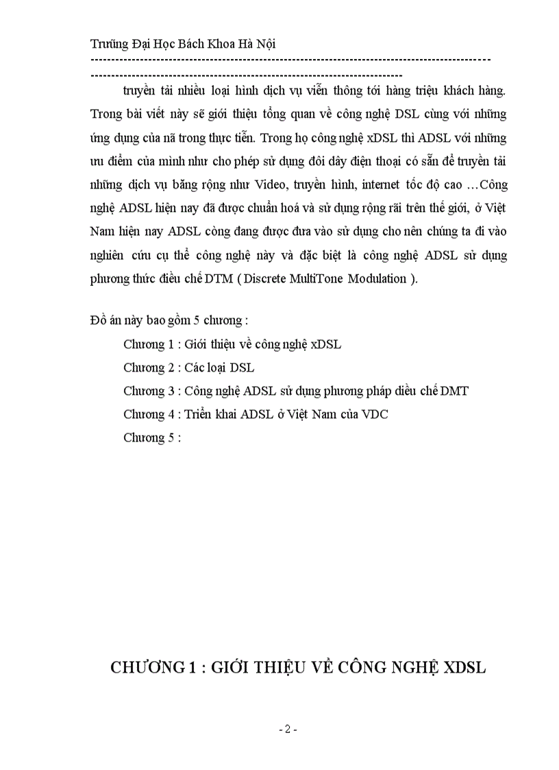 image for page Kỹ thuật DSL