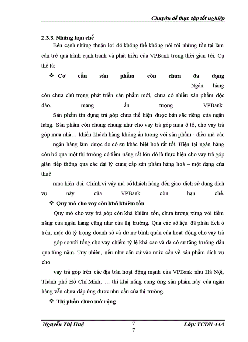 image for page Mở rộng hoạt động cho vay trả góp tại ngân hàng ngoài quốc doanh Việt Nam (VPBank)