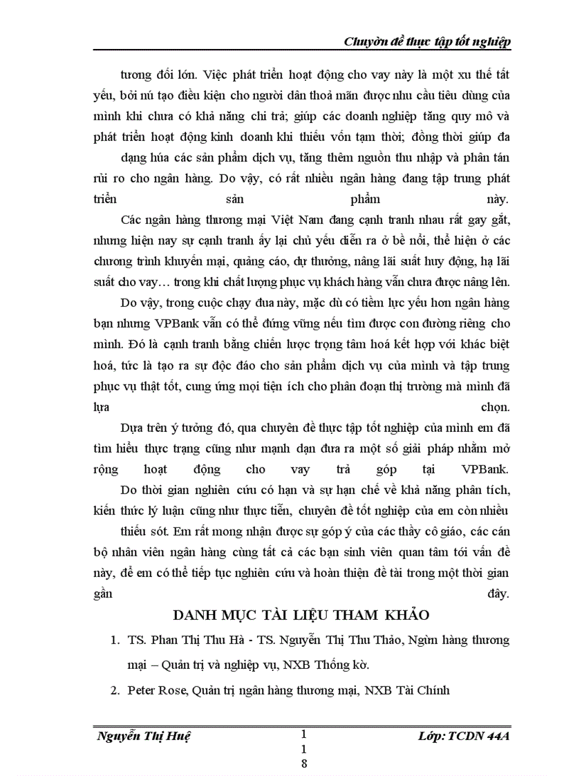 image for page Mở rộng hoạt động cho vay trả góp tại ngân hàng ngoài quốc doanh Việt Nam (VPBank)