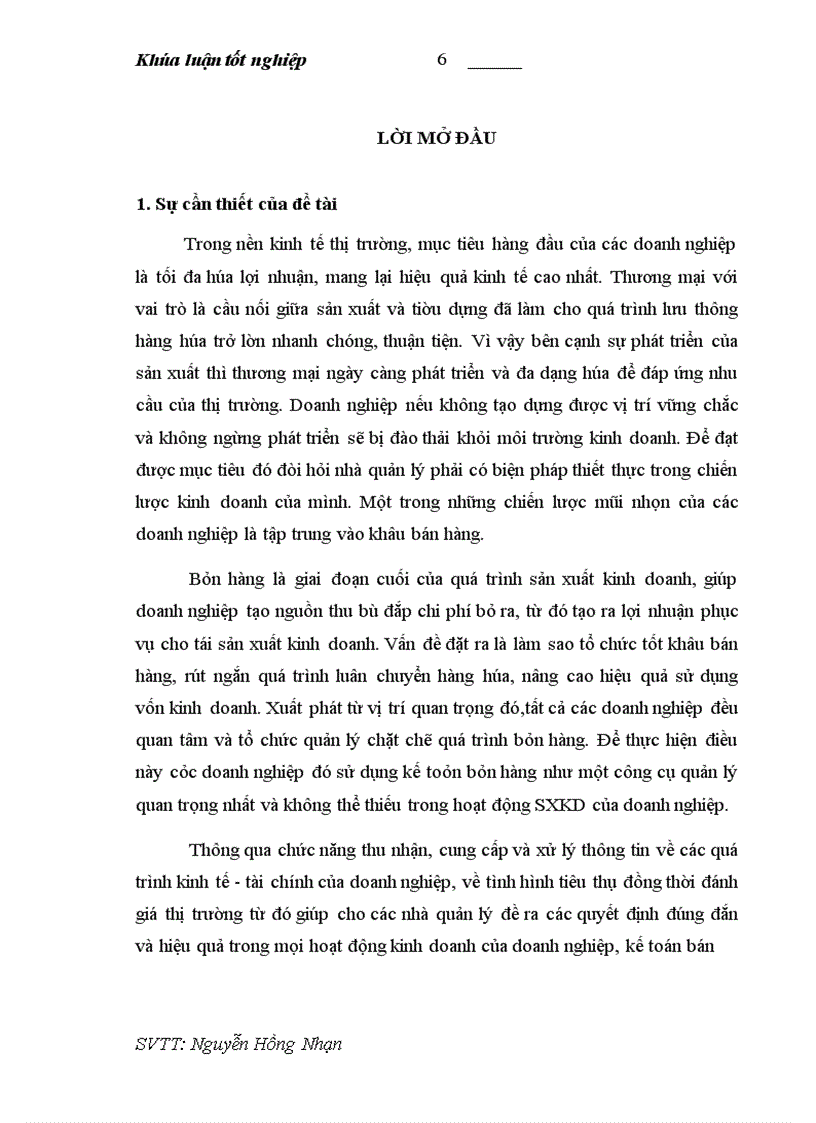 image for page Kế toán bán hàng và xác định kết quả bán hàng tại Công ty TNHH TM và Dịch vụ Thuận Hòa