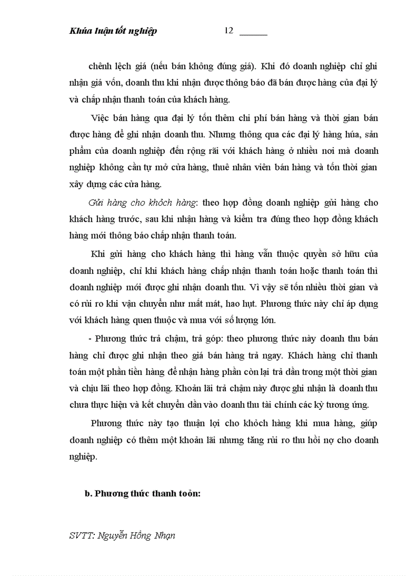 image for page Kế toán bán hàng và xác định kết quả bán hàng tại Công ty TNHH TM và Dịch vụ Thuận Hòa