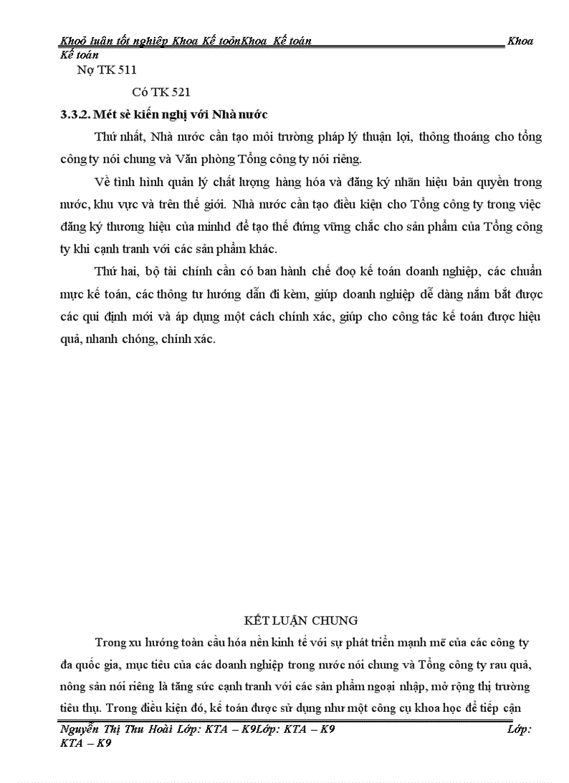 image for page Hoàn thiện kế toán bán hàng và xác định kết quả bán hàng tại Văn phòng tổng công ty rau quả, nông sản