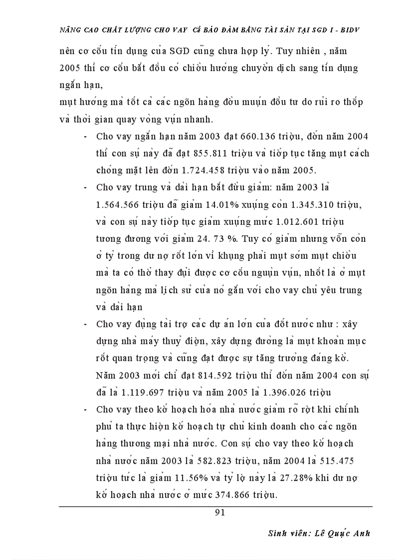 image for page Nâng cao chất lượng cho vay có bảo đảm bằng tài sản tại sgd i - bidv