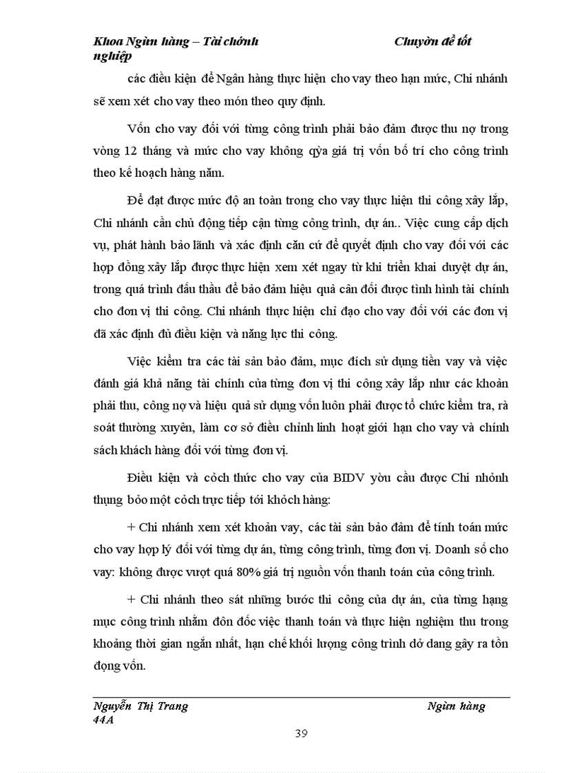 image for page Nâng cao chất lượng tín dụng ngắn hạn trong lĩnh vực xây lắp tại Chi nhánh Ngân hàng Đầu tư và Phát triển Cầu Giấy