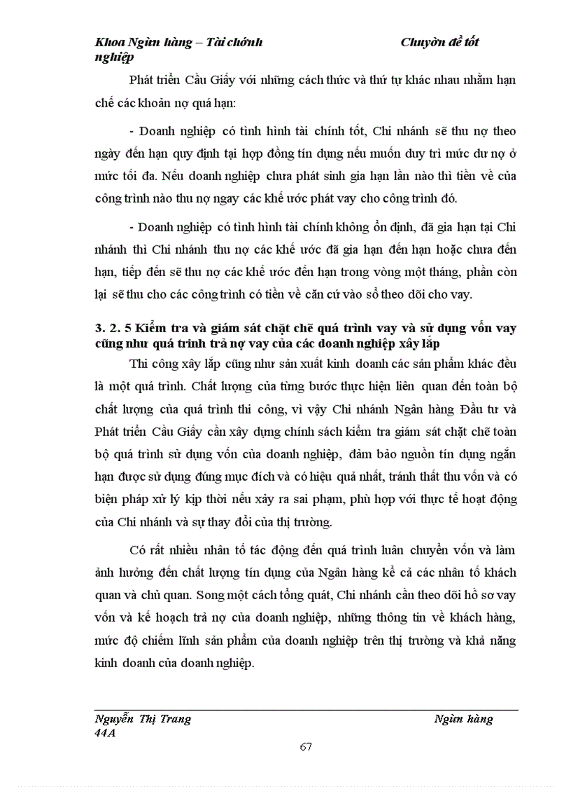 image for page Nâng cao chất lượng tín dụng ngắn hạn trong lĩnh vực xây lắp tại Chi nhánh Ngân hàng Đầu tư và Phát triển Cầu Giấy