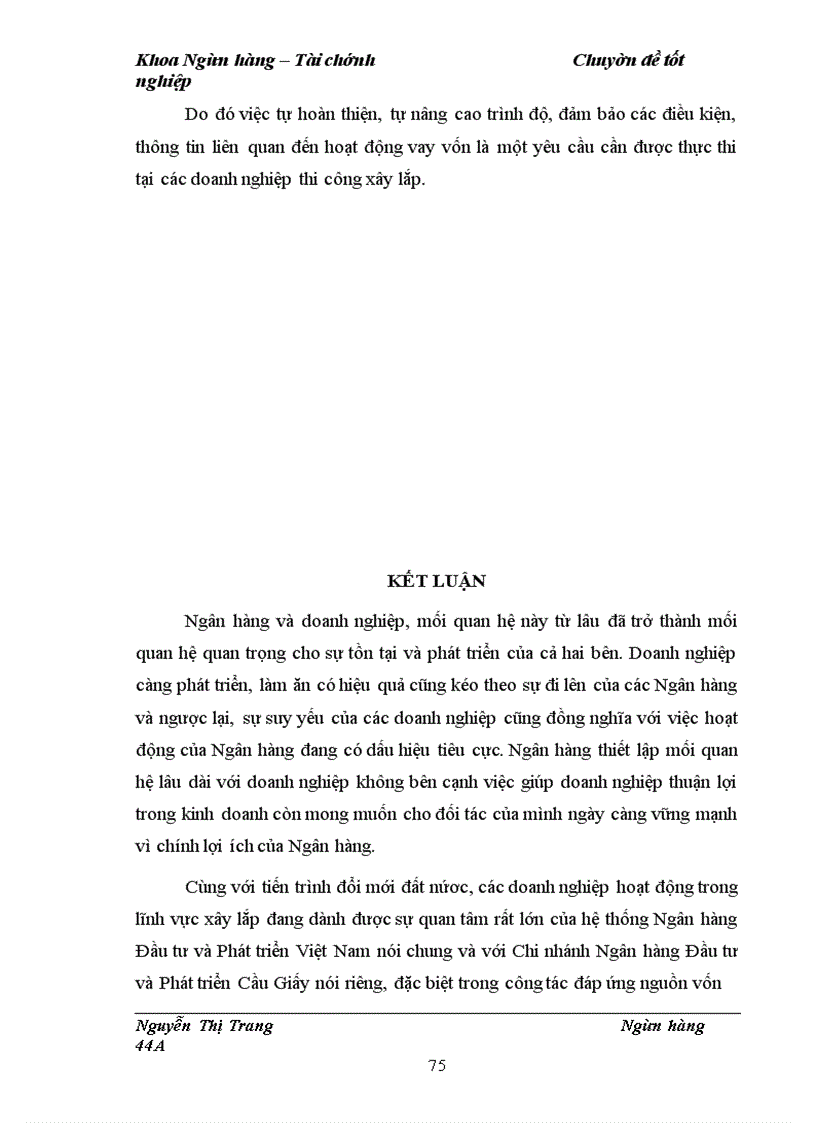 image for page Nâng cao chất lượng tín dụng ngắn hạn trong lĩnh vực xây lắp tại Chi nhánh Ngân hàng Đầu tư và Phát triển Cầu Giấy