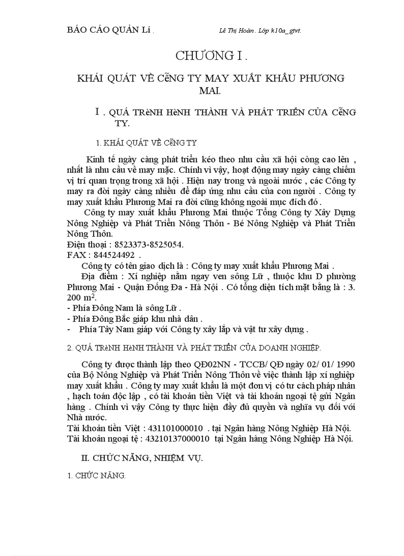 image for page Công tác quản lý nguyên vật liệu tại công ty may xuất khẩu Phương Mai