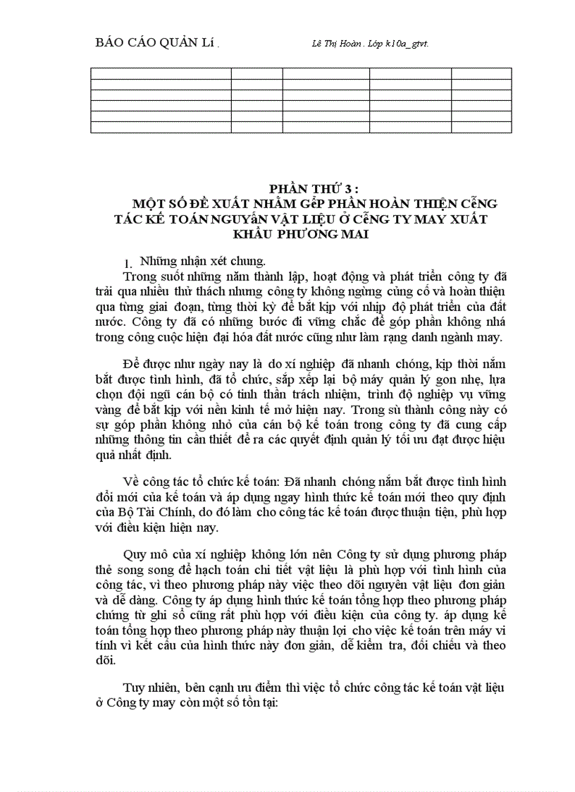 image for page Công tác quản lý nguyên vật liệu tại công ty may xuất khẩu Phương Mai