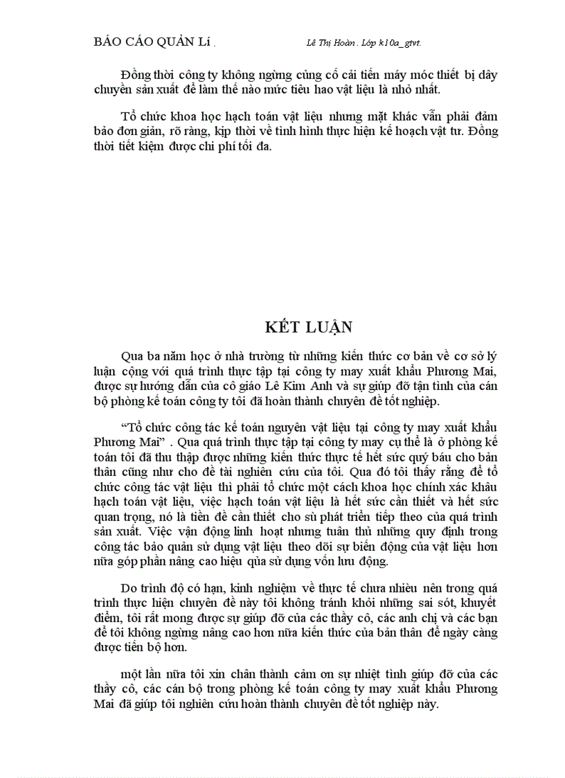 image for page Công tác quản lý nguyên vật liệu tại công ty may xuất khẩu Phương Mai