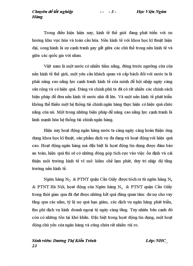 image for page Giải pháp nâng cao chất lượng tín dụng tại Ngân hàng No &PTNT quận Cầu Giấy