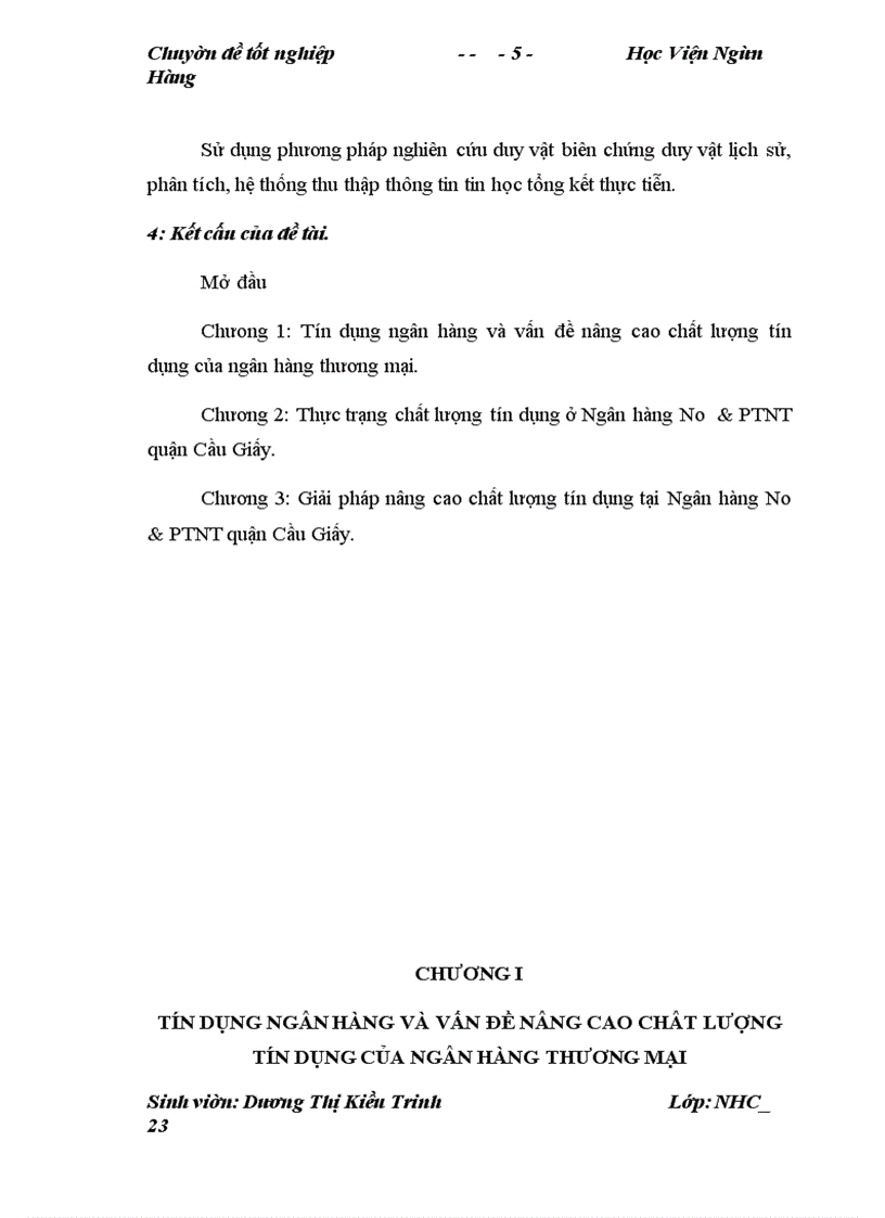 image for page Giải pháp nâng cao chất lượng tín dụng tại Ngân hàng No &PTNT quận Cầu Giấy