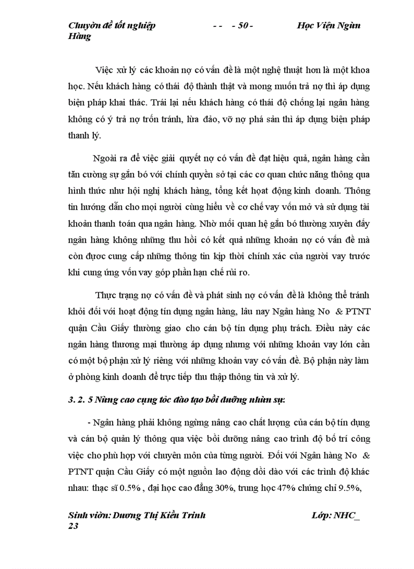 image for page Giải pháp nâng cao chất lượng tín dụng tại Ngân hàng No &PTNT quận Cầu Giấy