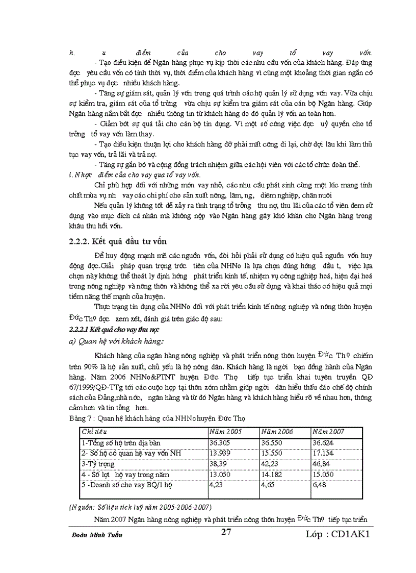 image for page Giải pháp nâng cao hiệu quả Tín dụng đối với hộ sản xuất tại Ngân hàng nông nghiệp & phát triển nông thôn huyện Đức Thọ