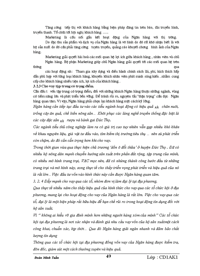 image for page Giải pháp nâng cao hiệu quả Tín dụng đối với hộ sản xuất tại Ngân hàng nông nghiệp & phát triển nông thôn huyện Đức Thọ