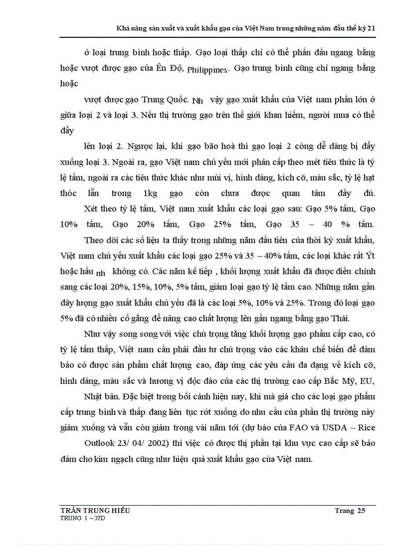 image for page Khả năng sản xuất và xuất khẩu gạo của Việt Nam trong những năm đầu thế kỷ 21