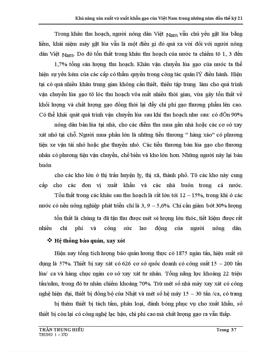 image for page Khả năng sản xuất và xuất khẩu gạo của Việt Nam trong những năm đầu thế kỷ 21