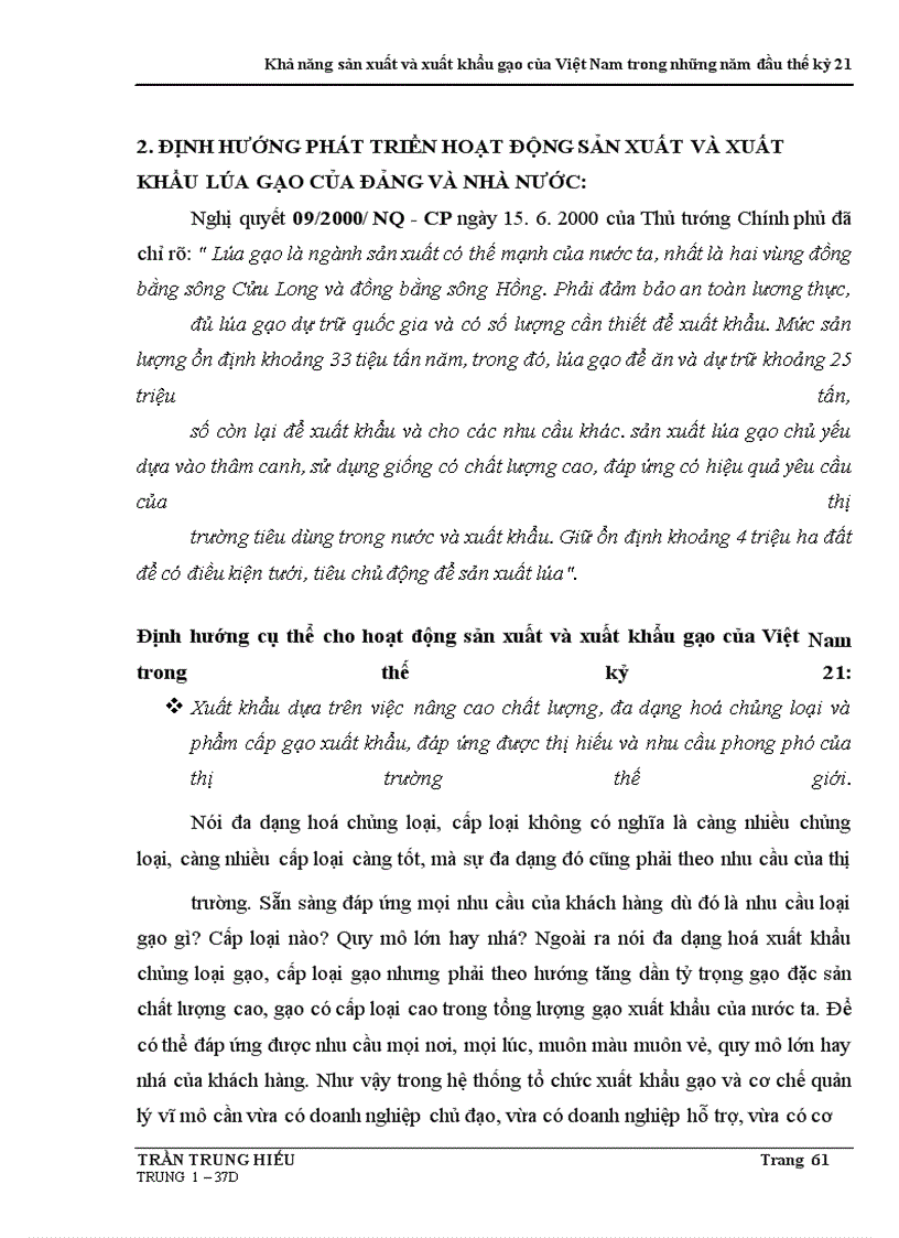 image for page Khả năng sản xuất và xuất khẩu gạo của Việt Nam trong những năm đầu thế kỷ 21