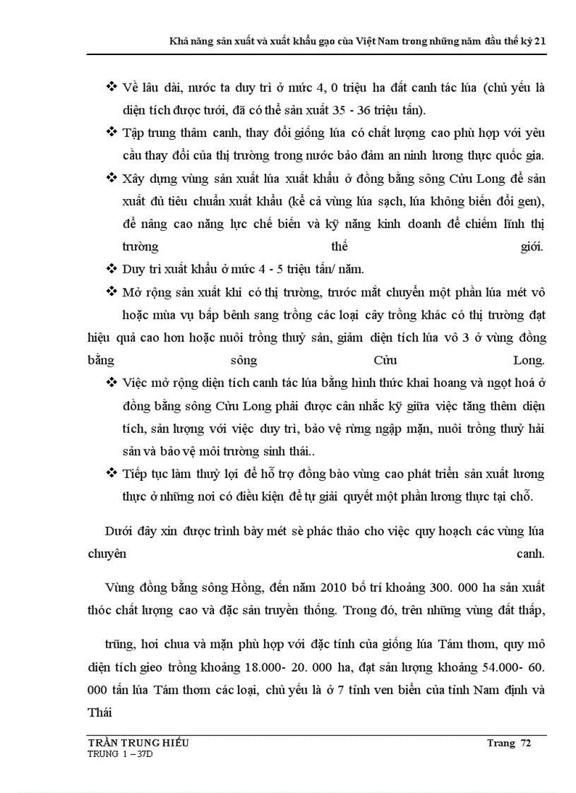 image for page Khả năng sản xuất và xuất khẩu gạo của Việt Nam trong những năm đầu thế kỷ 21