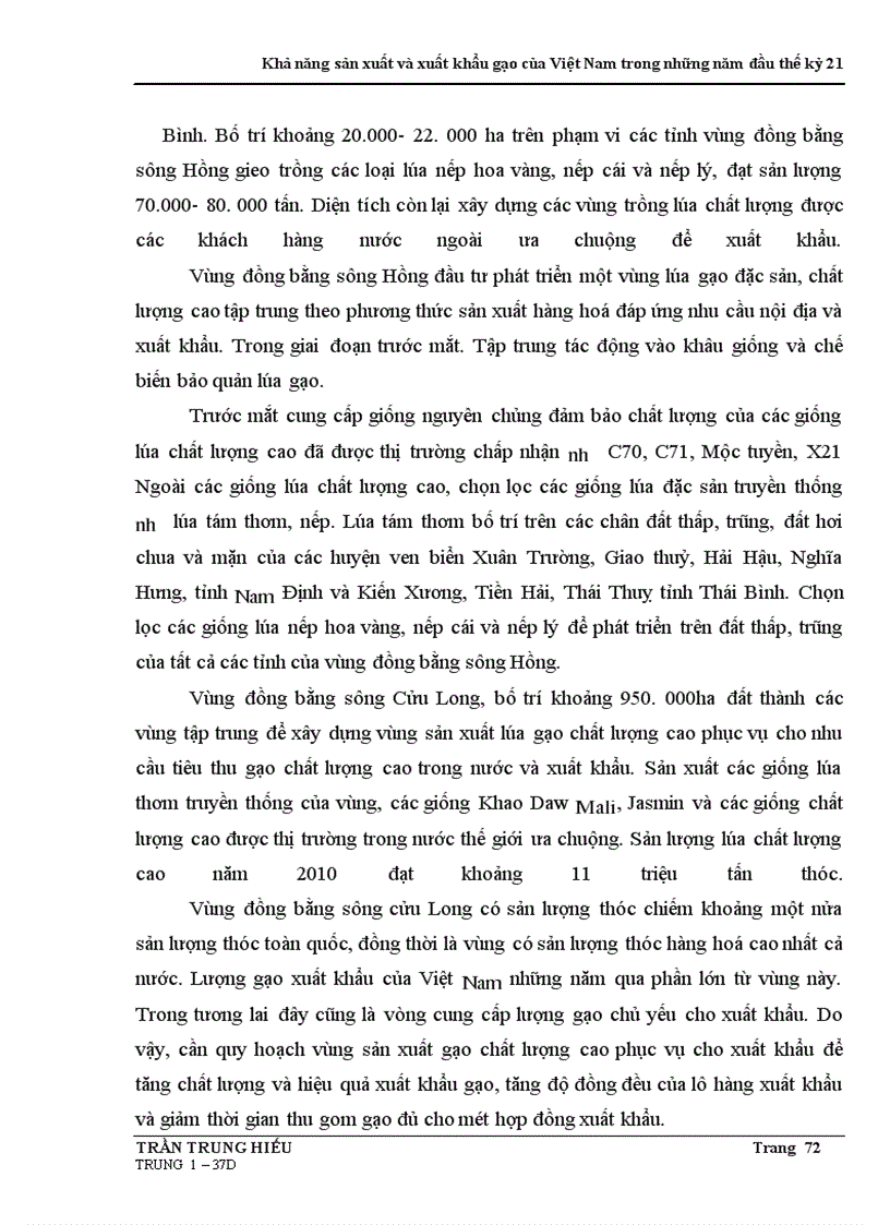 image for page Khả năng sản xuất và xuất khẩu gạo của Việt Nam trong những năm đầu thế kỷ 21