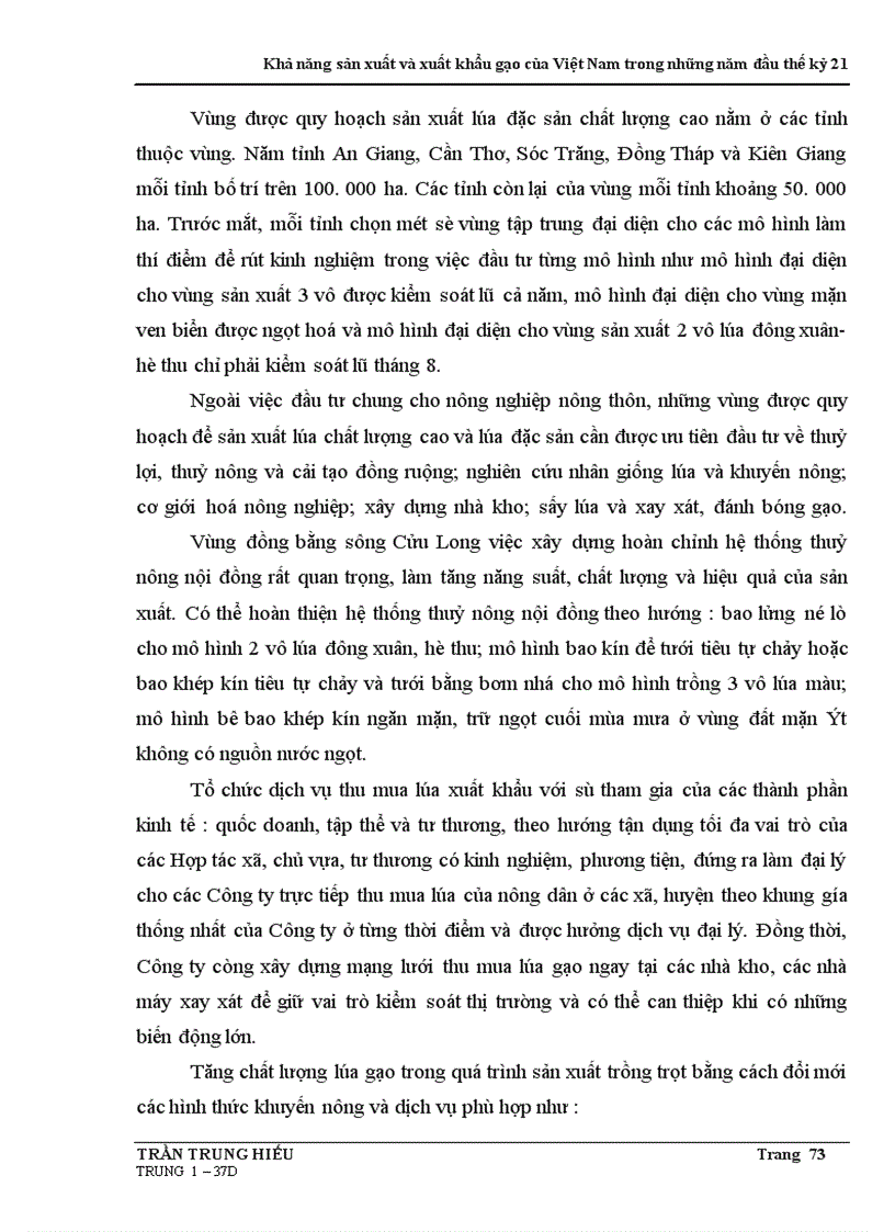 image for page Khả năng sản xuất và xuất khẩu gạo của Việt Nam trong những năm đầu thế kỷ 21