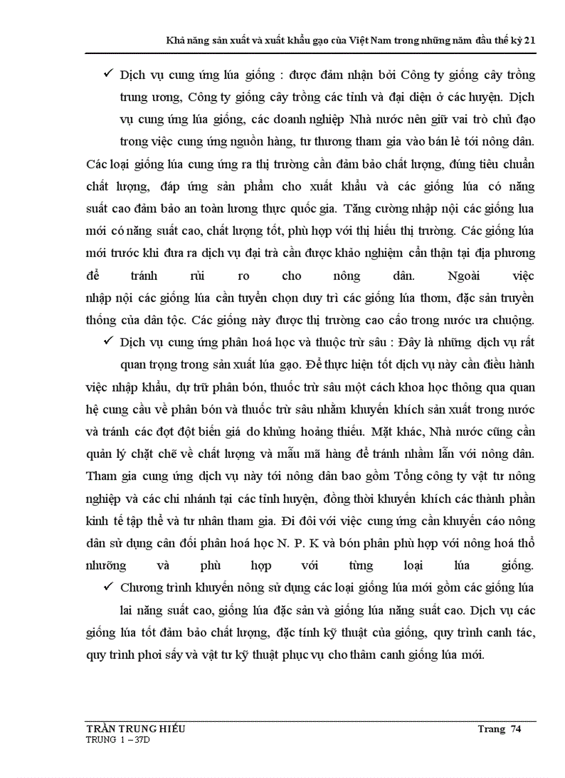 image for page Khả năng sản xuất và xuất khẩu gạo của Việt Nam trong những năm đầu thế kỷ 21