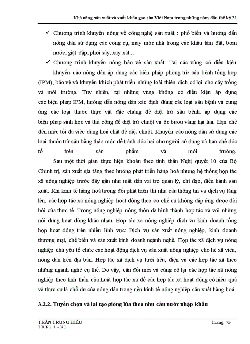 image for page Khả năng sản xuất và xuất khẩu gạo của Việt Nam trong những năm đầu thế kỷ 21