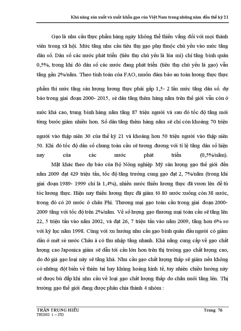 image for page Khả năng sản xuất và xuất khẩu gạo của Việt Nam trong những năm đầu thế kỷ 21