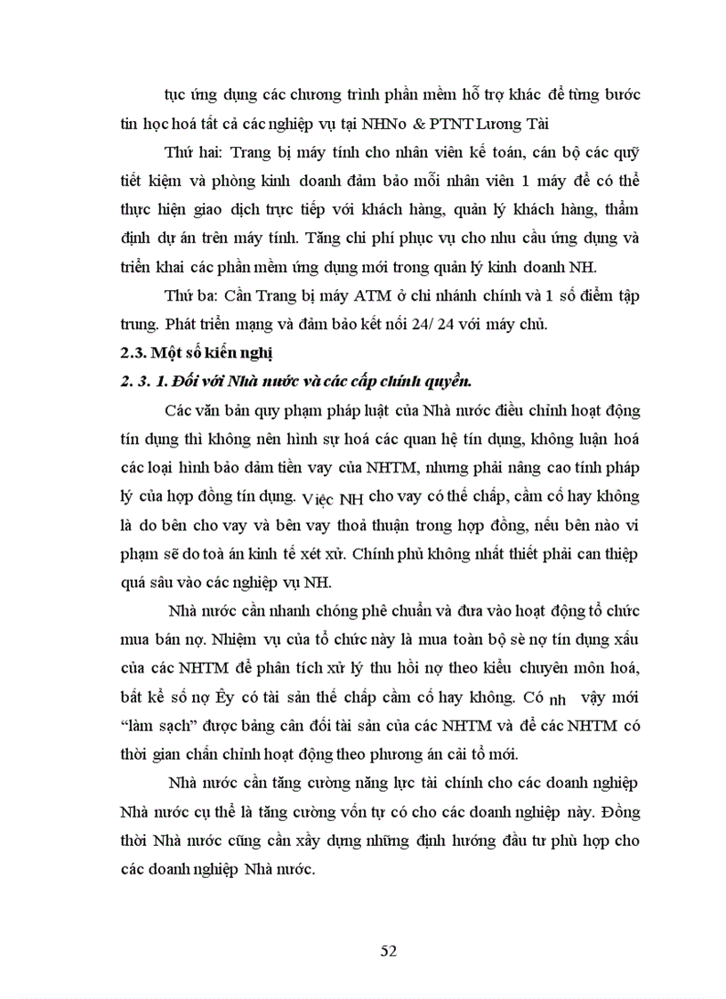 image for page Giải pháp nhằm nâng cao hiệu quả sử dụng vốn tại Ngân hàng nông nghiệp và phát triển nông thôn chi nhánh Lương Tài-Bắc Ninh