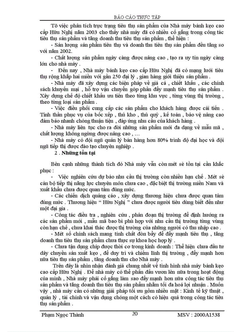 image for page Một số biện phát đẩy mạnh tiêu thụ sản phẩm và tăng doanh thu tiêu thụ sản phẩm tại Nhà máy bánh kẹo cao cấp Hữu Nghị