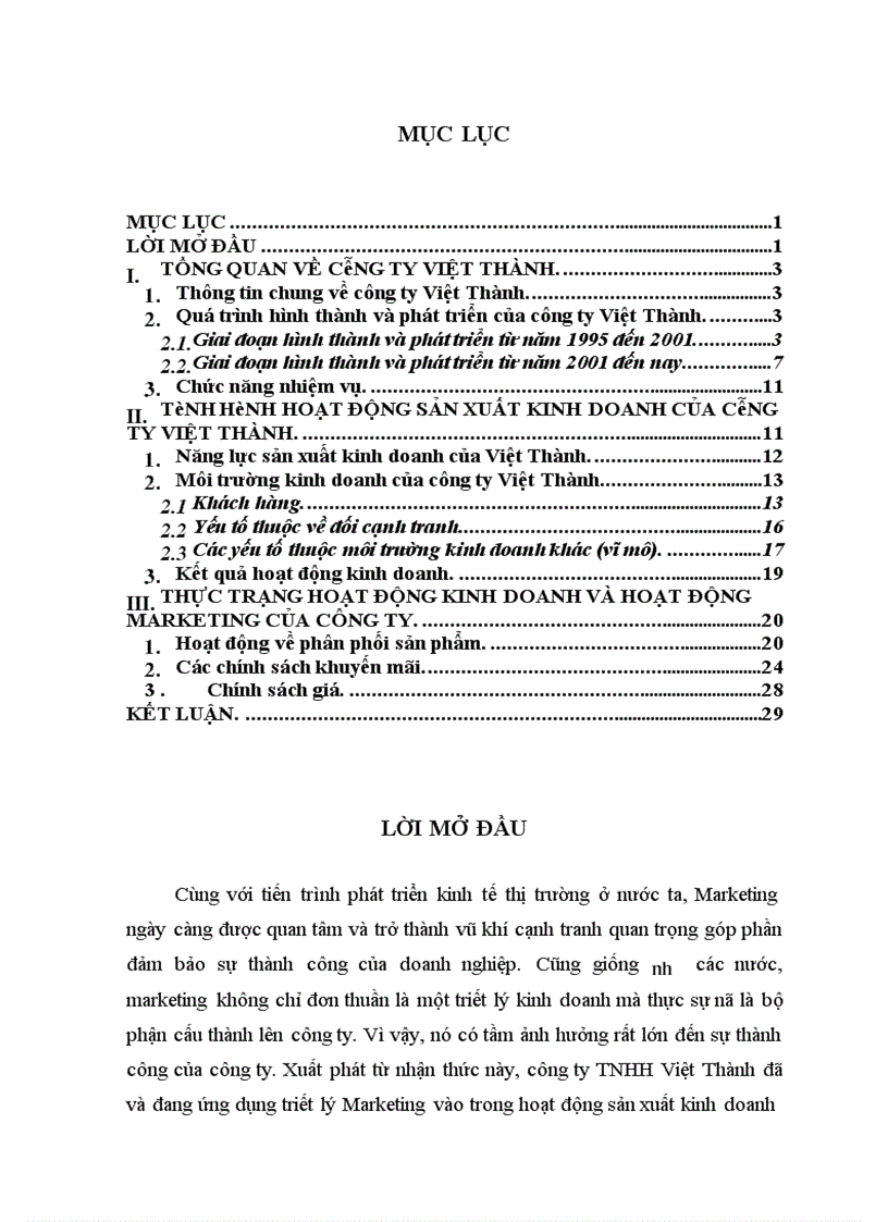 image for page Hoàn thiện hệ thống marketing mix của công ty THHH Việt Thành