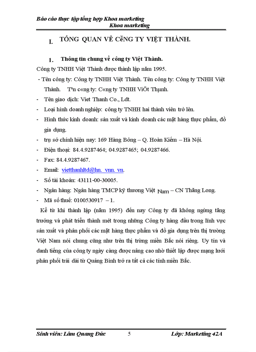 image for page Hoàn thiện hệ thống marketing mix của công ty THHH Việt Thành