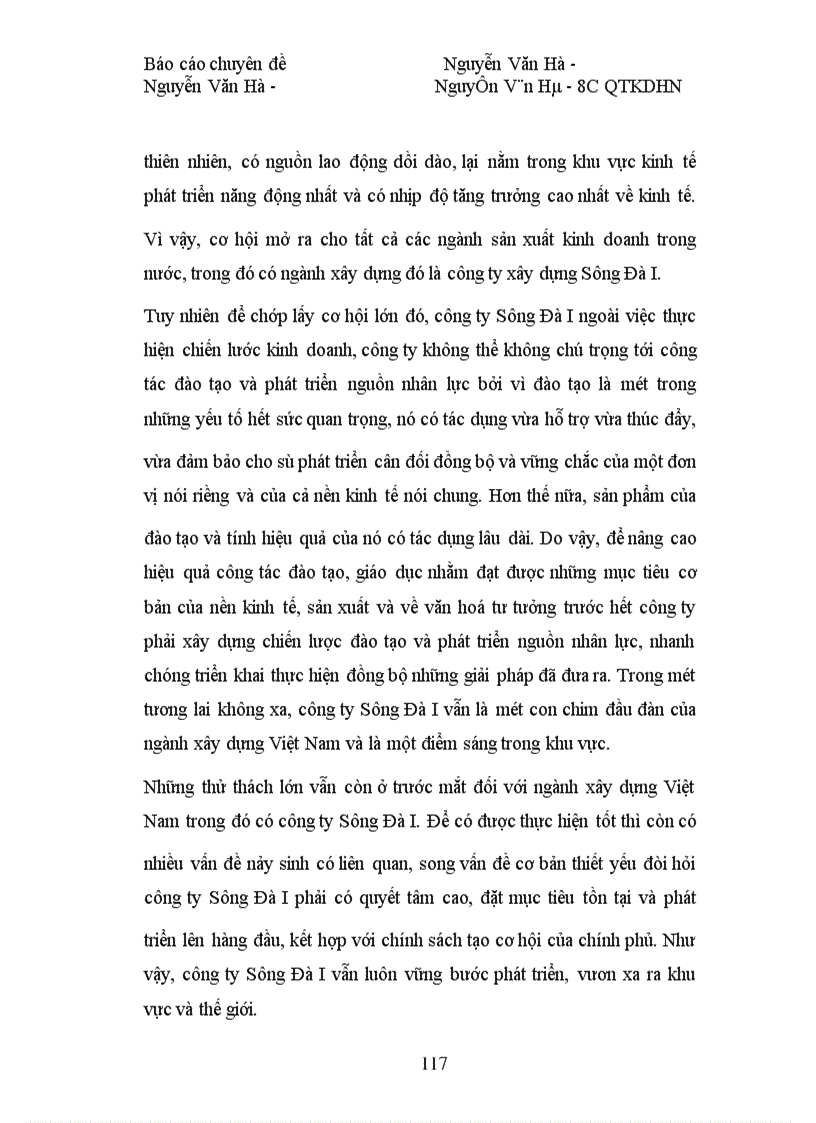 image for page Đưa ra phương hướng nhằm nâng cao hiệu quả công tác đào tạo và phát triển nguồn nhân lực tại Công ty Sông Đà I, tạo cho công ty có một đội ngũ cán bộ công nhân viên chức có trình độ chuyên môn vững vàng