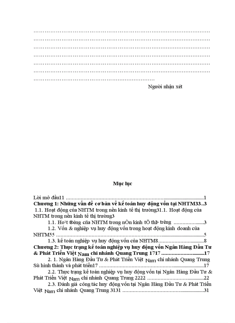 image for page Kế toán nghiệp vụ huy động vốn tại Ngân Hàng Đầu Tư & Phát Triển Việt Nam chi nhánh Quang Trung: thực trạng và giải pháp