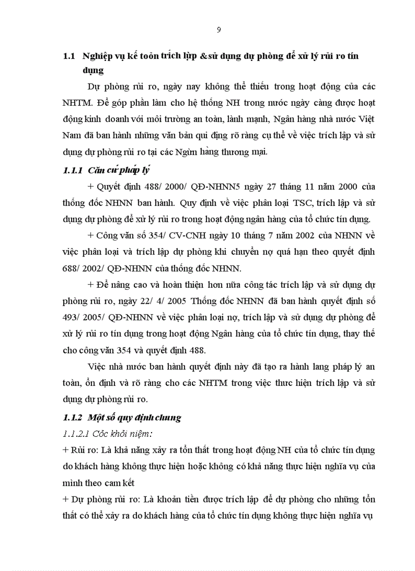 image for page Kế toán trích lập và sử dụng dự phòng để xử lý rủi ro tín dụng tại Ngân hàng Hàng Hải Việt Nam – Phòng GD Hồ Tây