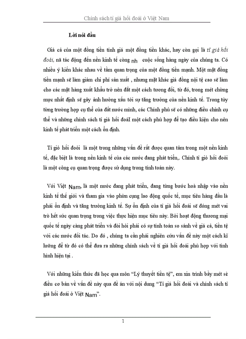 image for page Tỉ giá hối đoái và chính sách tỉ giá hối đoái ở Việt Nam