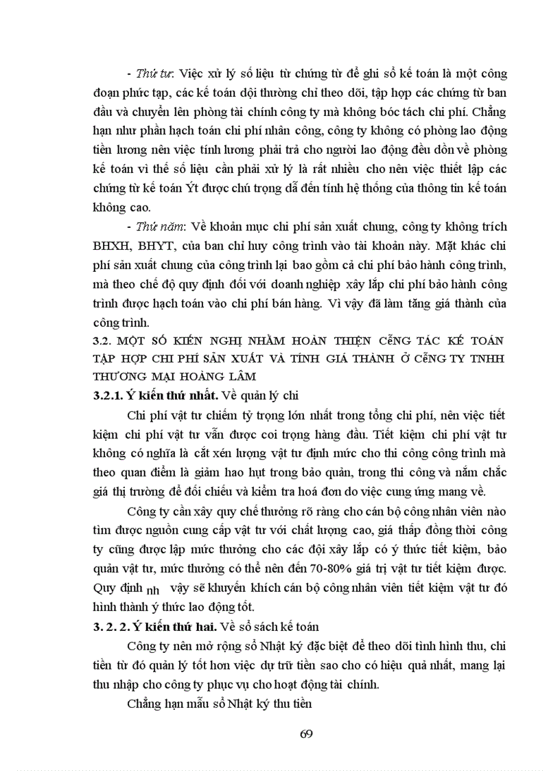 image for page Hoàn thiện công tác hạch toán chi phí sản xuất và tính giá thành sản phẩm tại công ty TNHH Thương mại Hoàng Lâm