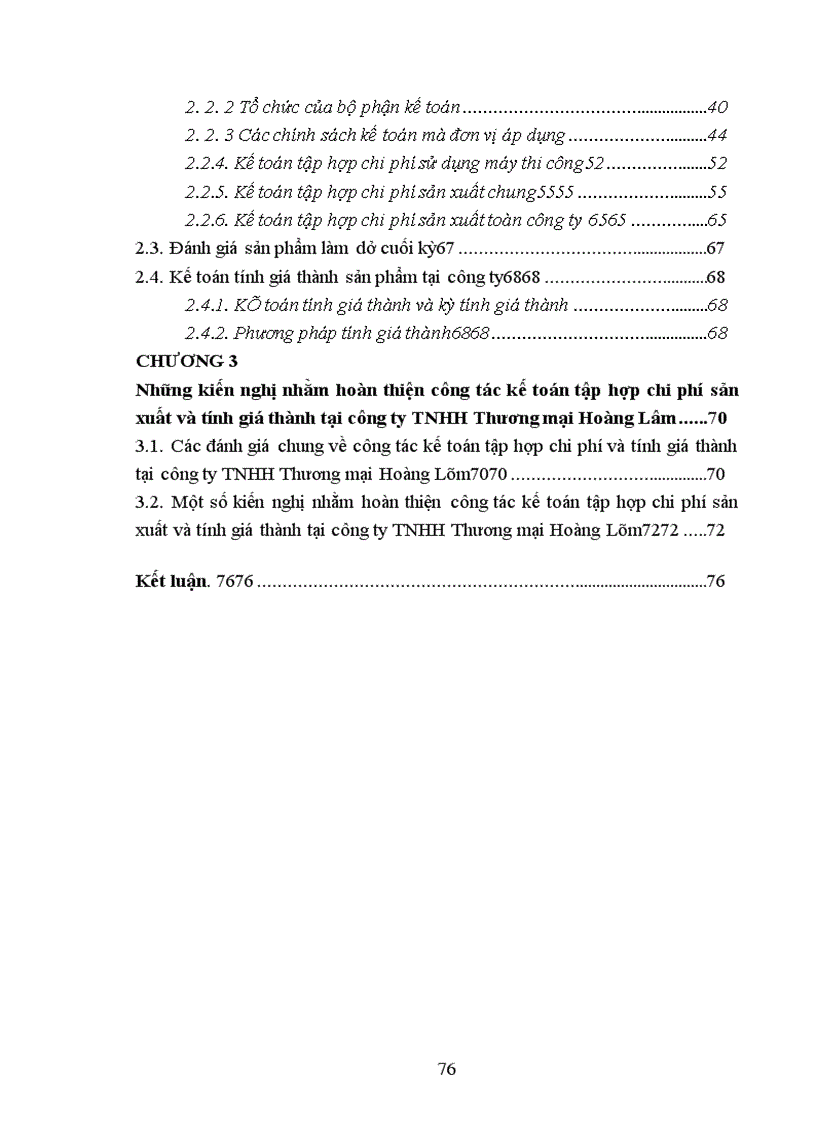 image for page Hoàn thiện công tác hạch toán chi phí sản xuất và tính giá thành sản phẩm tại công ty TNHH Thương mại Hoàng Lâm