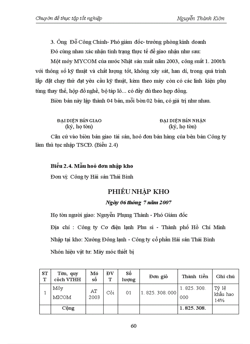 image for page Hoàn thiện hạch toán Tài sản cố định tại Công ty cổ phần Hải sản Thái Bình