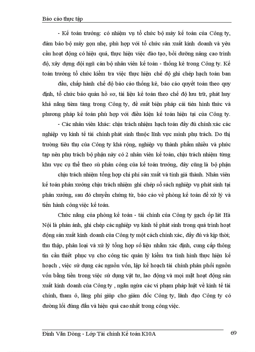 image for page Hoạch toán chi phí và tính giá thành của công tác kế toán tại công ty Gạch ốp lát HN
