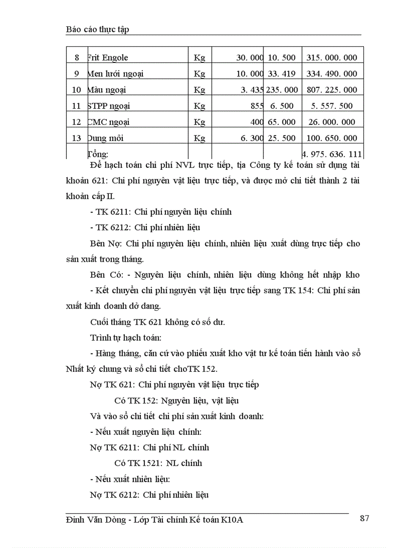 image for page Hoạch toán chi phí và tính giá thành của công tác kế toán tại công ty Gạch ốp lát HN