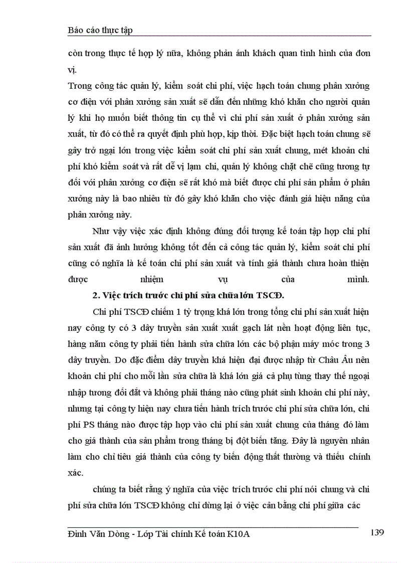 image for page Hoạch toán chi phí và tính giá thành của công tác kế toán tại công ty Gạch ốp lát HN