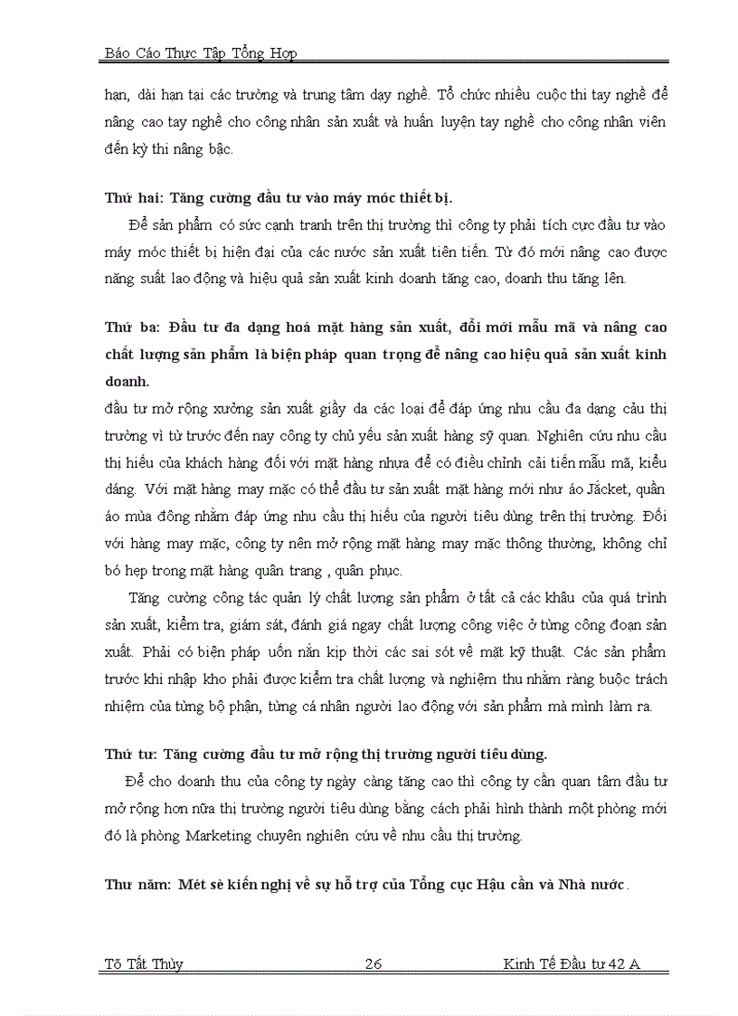 image for page Báo cáo thực tập tại công ty 26 - TCHC - BQP