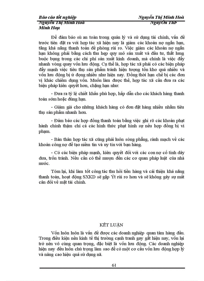 image for page Một số biện pháp nhằm nâng cao hiệu quả quản lý và sử dụng vốn lưu động trong Hợp tác xã công nghiệp Hoàng Long