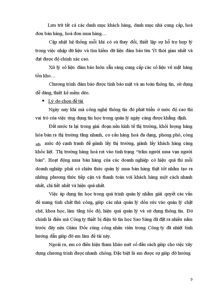 image for page Quản lý mua bán hàng cho Công ty thiết bị điện tử tin học Sao Sáng
