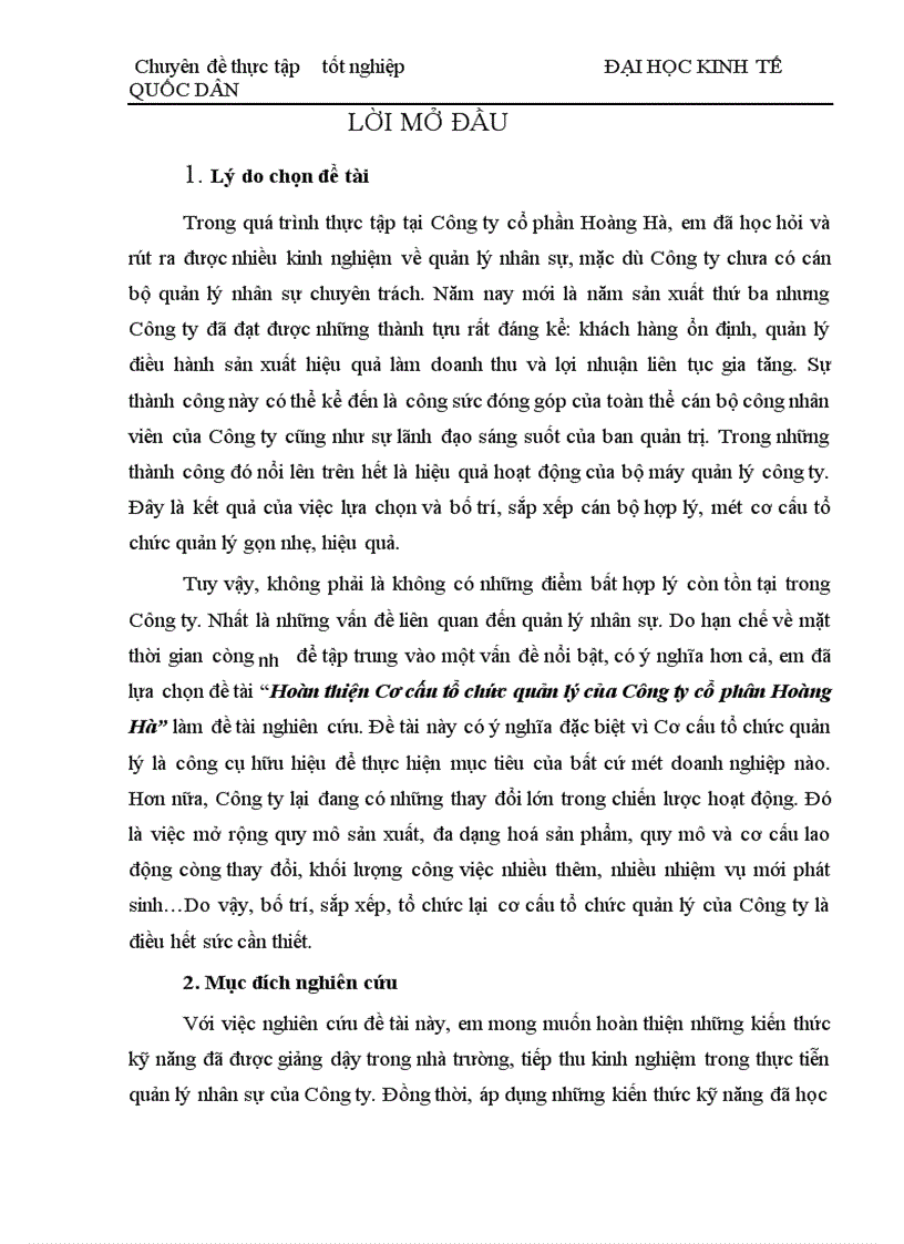 image for page Hoàn thiện Cơ cấu tổ chức quản lý của Công ty cổ phân Hoàng Hà